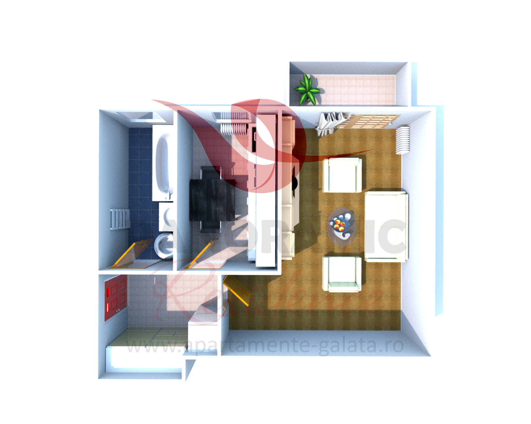 Apartament 1 camera tip D